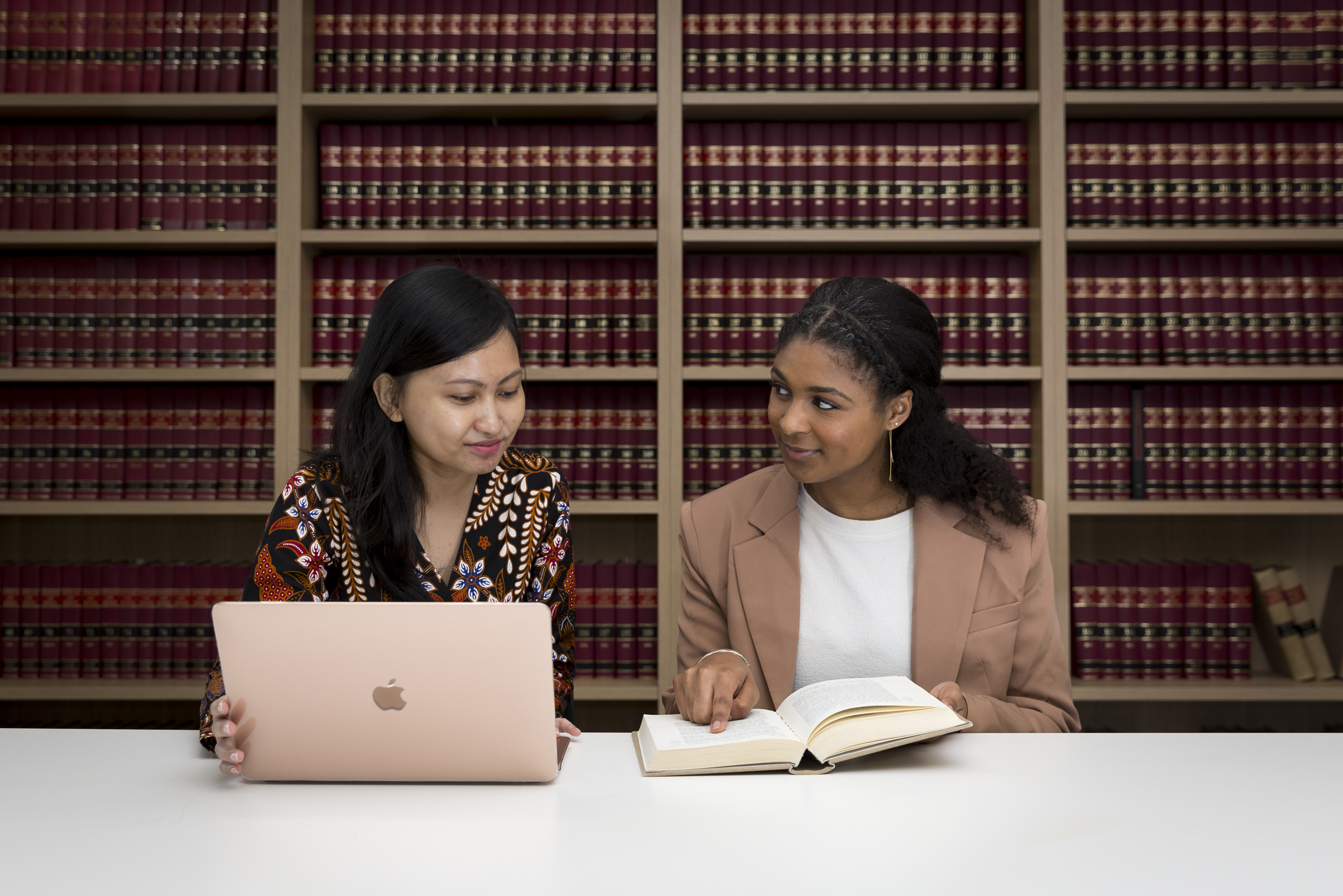 Students in library