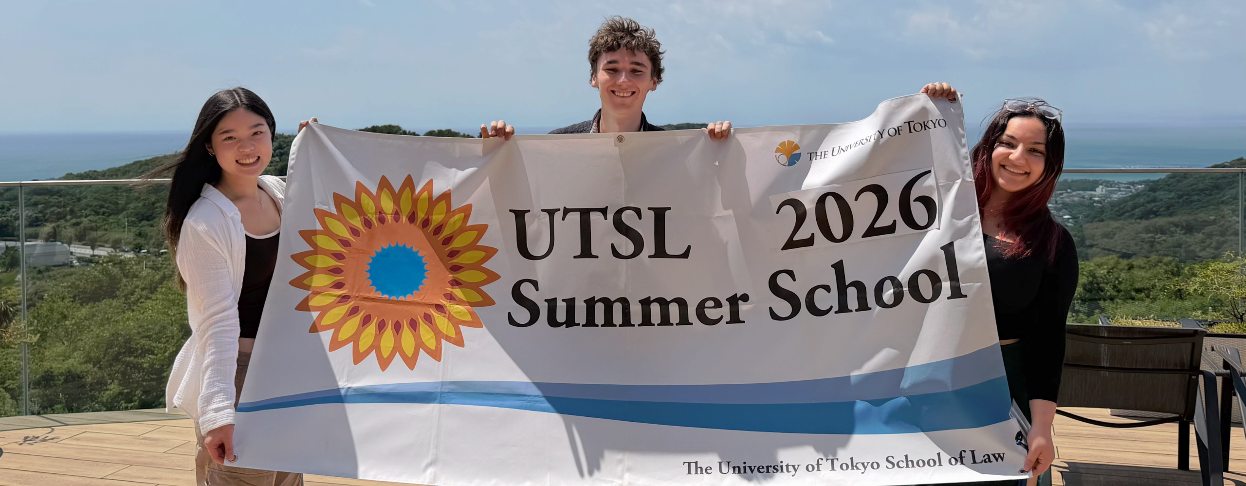 Bita Mahani, William Maxwell and Chloe Law at UTokyo Summer School. Image supplied.