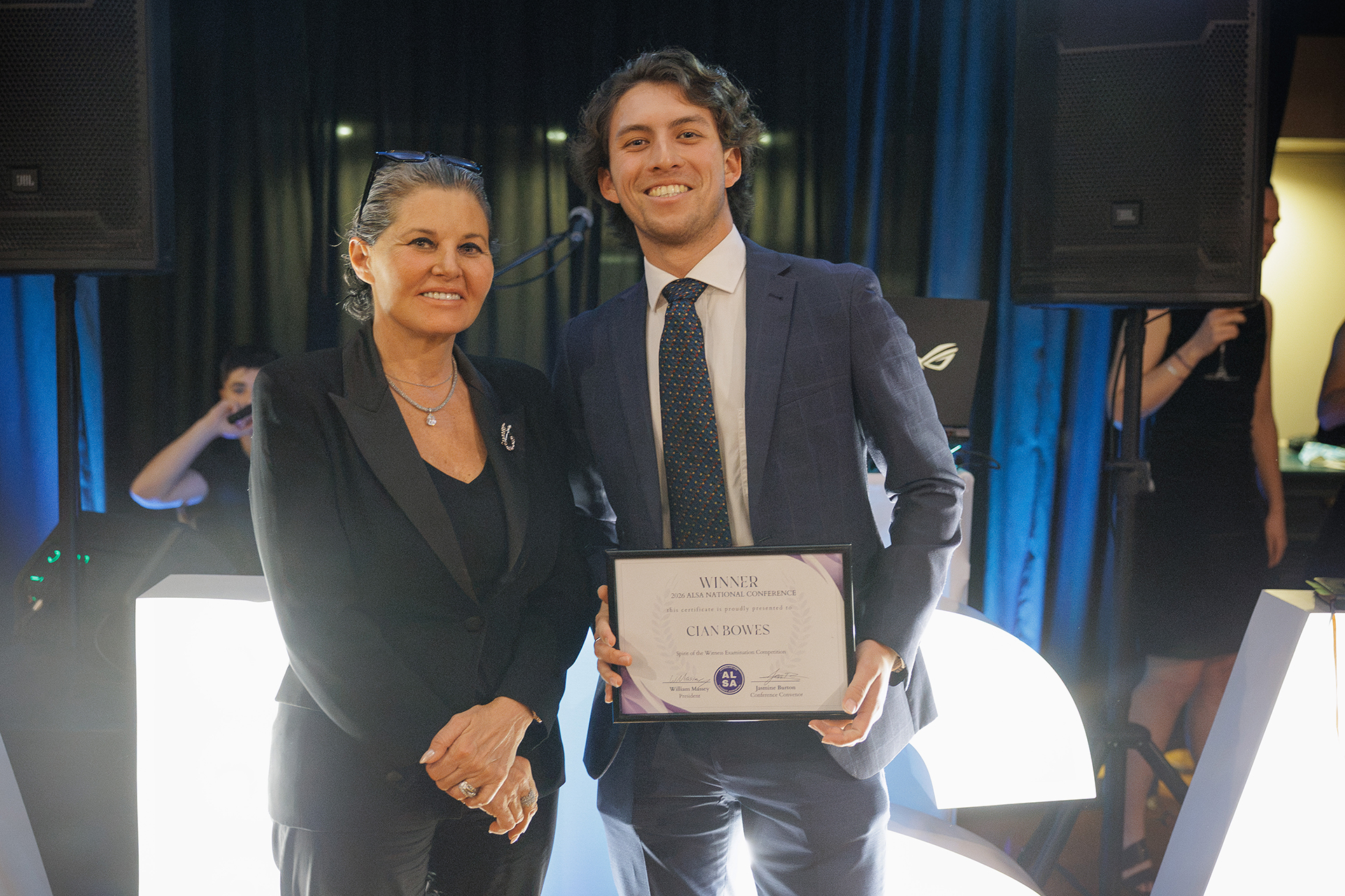 Cian Bowes was awarded the Spirit of the Competition for the National Witness Examination Competition. Image: supplied
