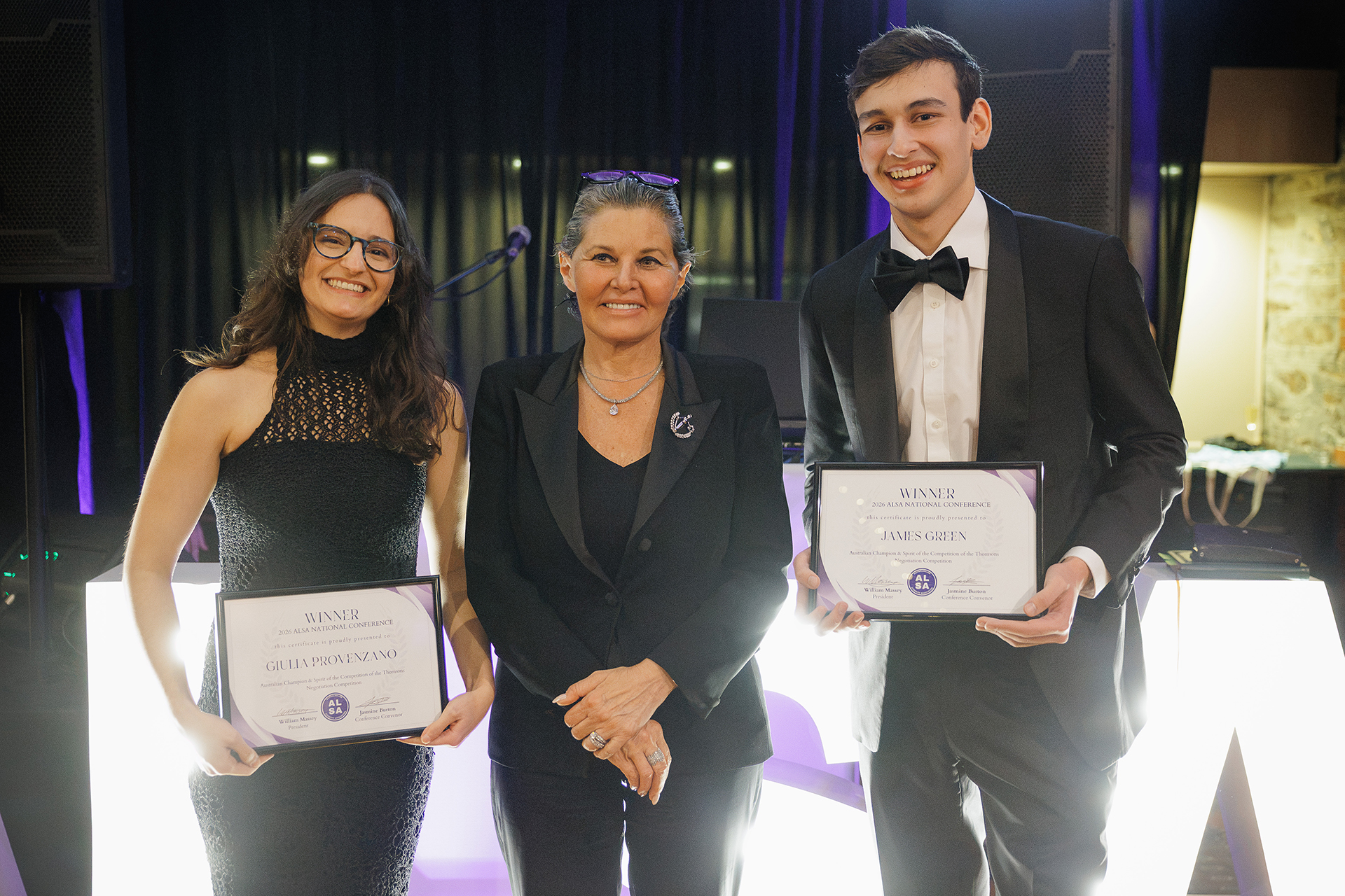 James Green and Giulia Provenzano were the Runner Ups, Australian Champions and Spirit of the Competition for the National Negotiation Competition. Image: supplied