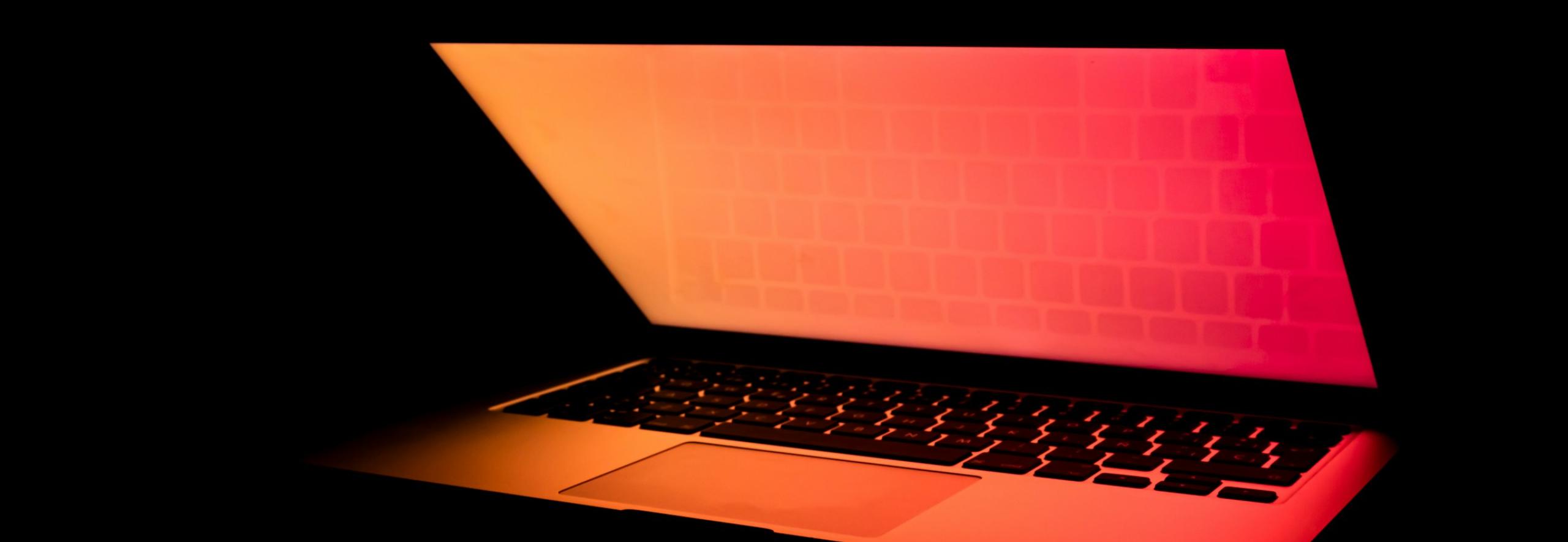 Orange laptop