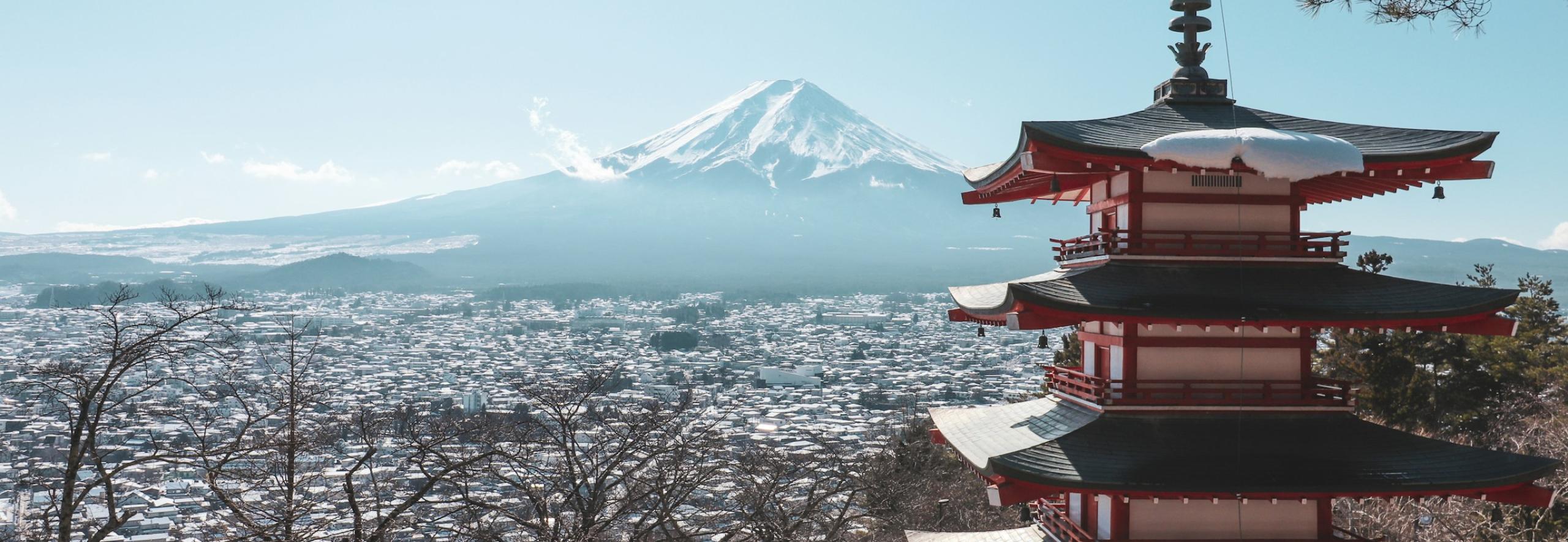 Mount Fuji from the Arakurayama Sengen Park, Japan