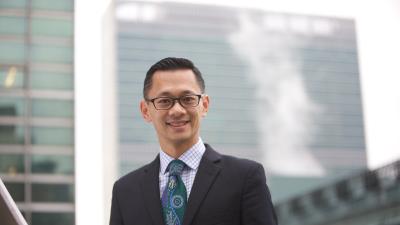 Kevin Chang at UN Headquarters prior to deployment to peacekeeping mission in South Sudan (New York, February 2017). Image: Supplied