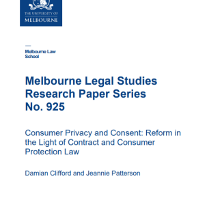 Consumer Privacy and Consent: Reform in the Light of Contract and Consumer Protection Law