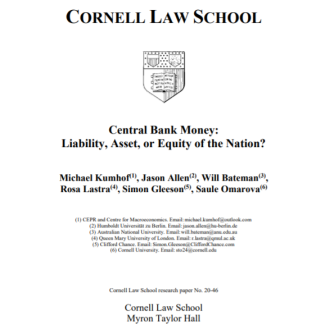 Central Bank Money: Liability, Asset, or Equity of the Nation?