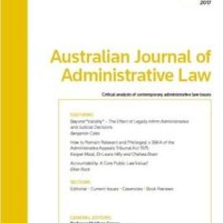 Australian Journal of Administrative Law Australian Journal of Administrative Law