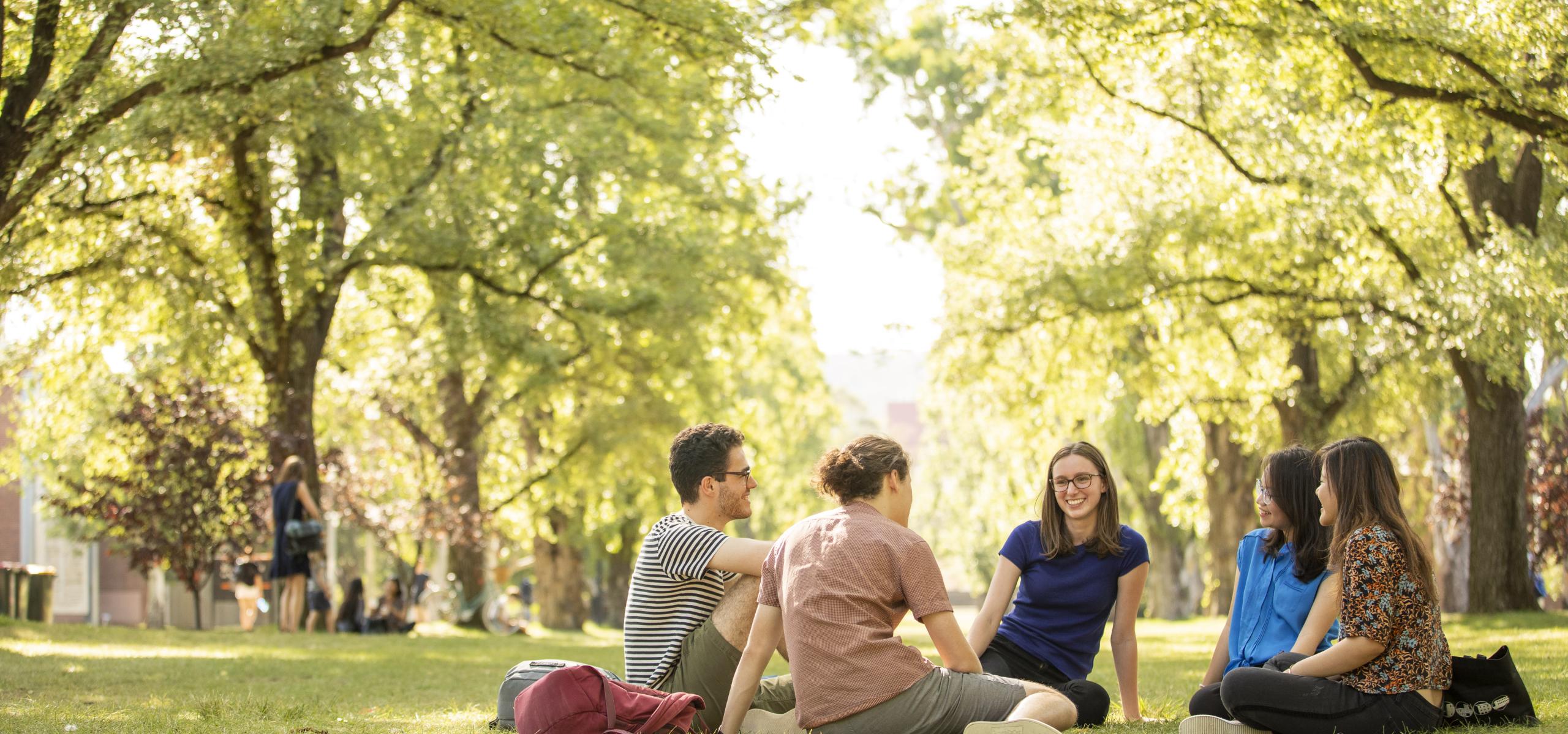 Students on lawn