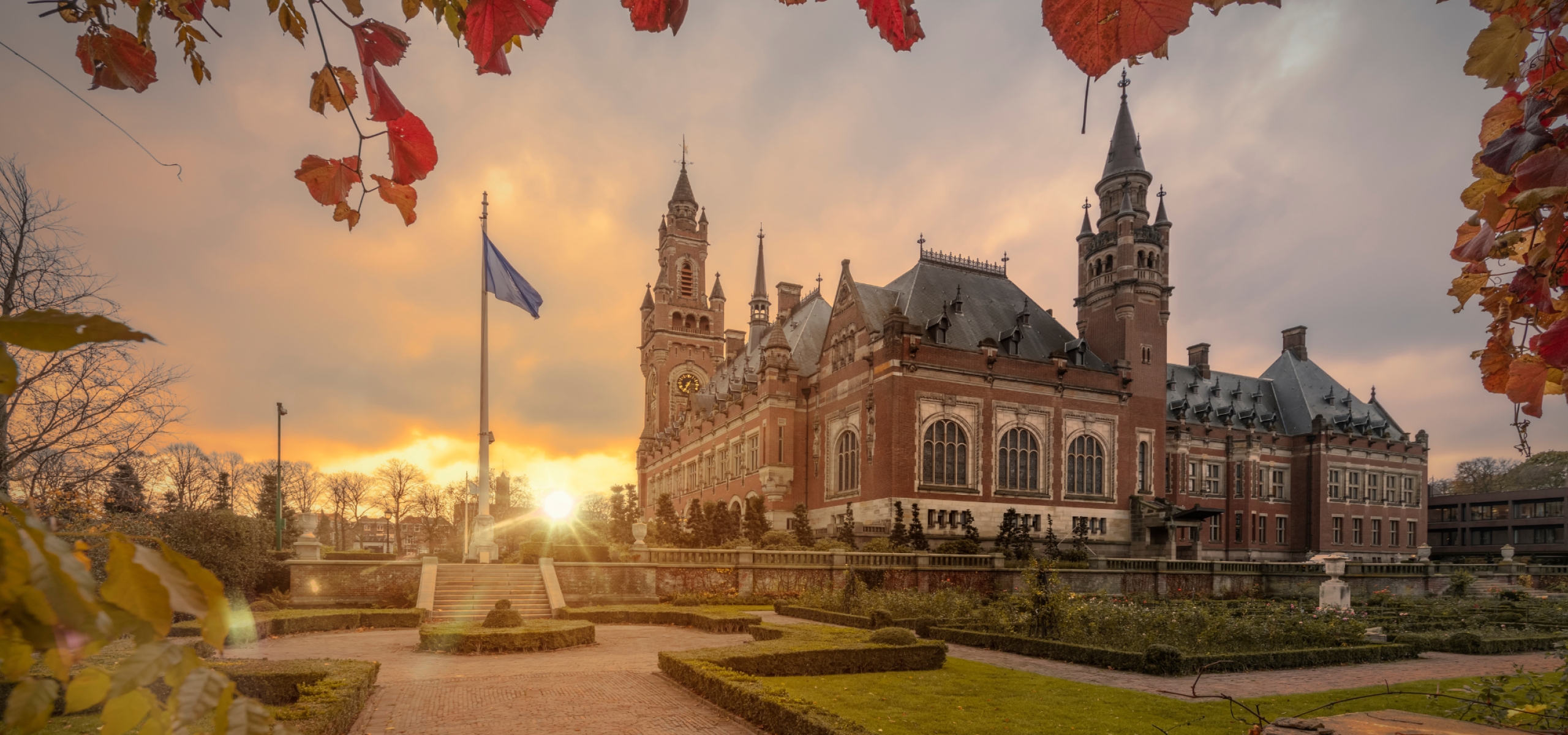 Peace Palace garden, seat of the International Court of Justice