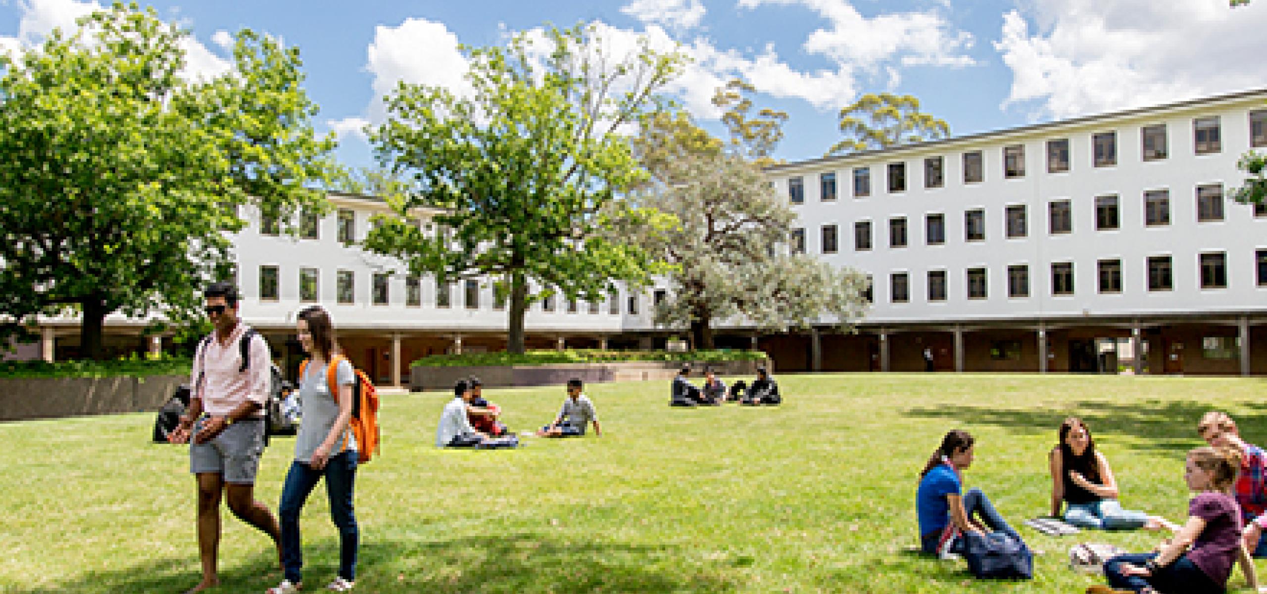 ANU Law lawns